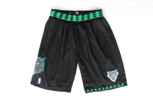 Maillot De Basket Minnesota Timberwolves Retro Engrener Noir Short